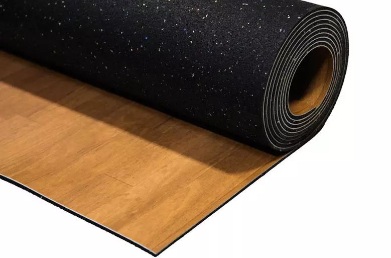 Wood grain cushioned marley dance floor roll
