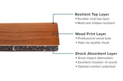 Wood grain cushioned marley dance floor roll (view 4)